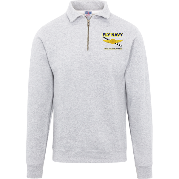 Fly Navy Tailhooker 2 Jerzees Fleece Quarter Zip Pullover