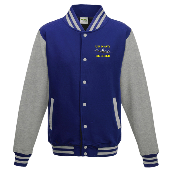 Navy Retired 1 Letterman Jacket