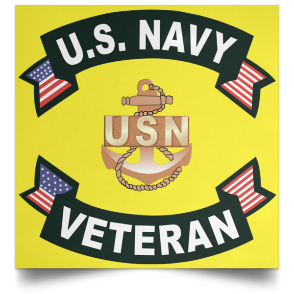 Navy Vet 1 Poster - Square