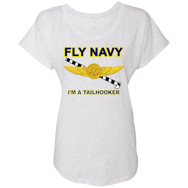 Fly Navy Tailhooker 2 Ladies' Triblend Dolman Sleeve