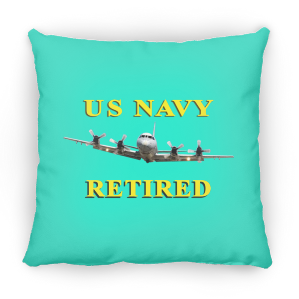 Navy Retired 1 Pillow - Large Square