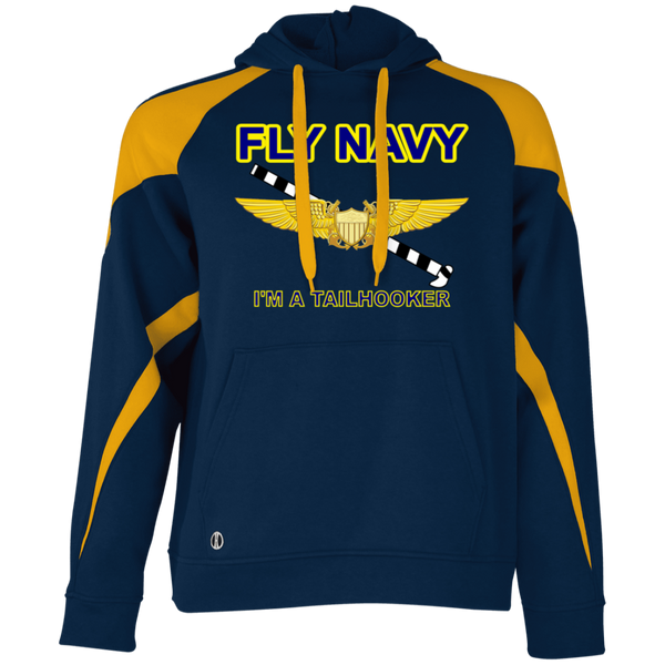 Fly Navy Tailhooker 3 Athletic Colorblock Fleece Hoodie