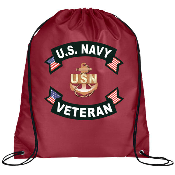 Navy Vet 1 Drawstring Cinch Backpack