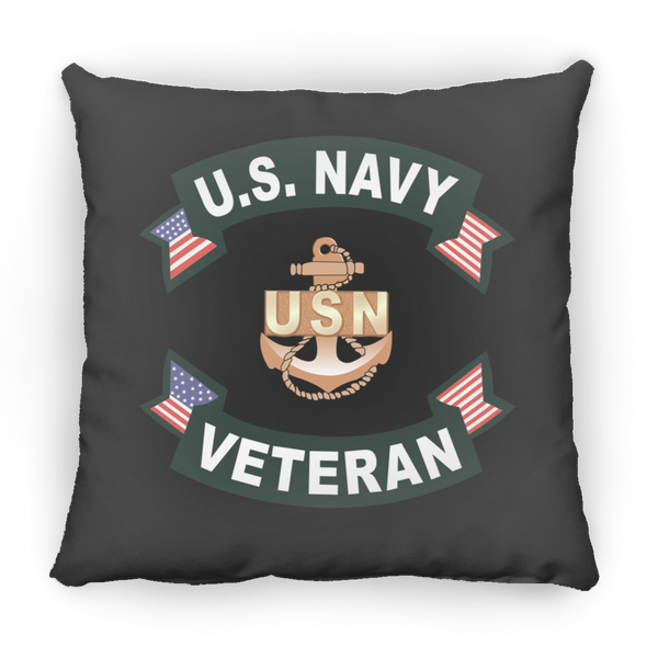 Navy Vet 1 Pillow - Small Square