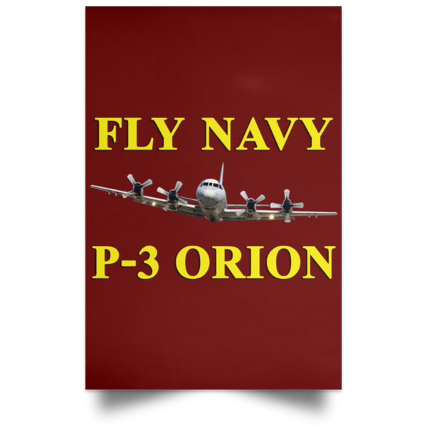 Fly Navy P-3 3 Poster - Portrait