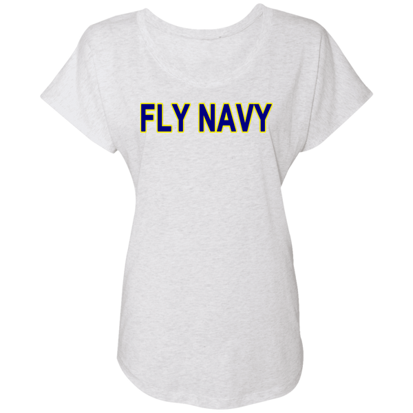 Fly Navy 2 Ladies' Triblend Dolman Sleeve