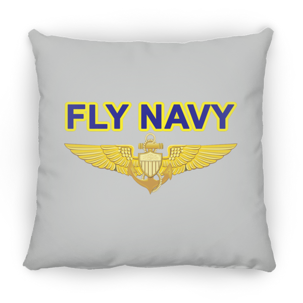 Fly Navy Aviator Pillow - Small Square