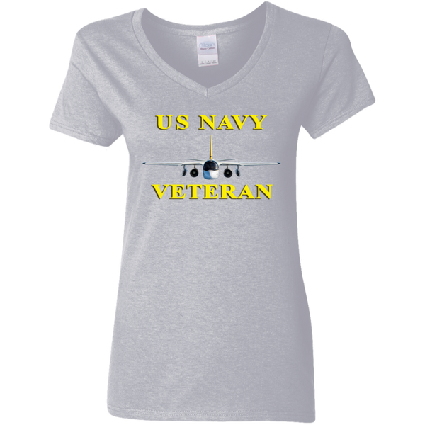 Navy Vet 3 Ladies' V-Neck T-Shirt