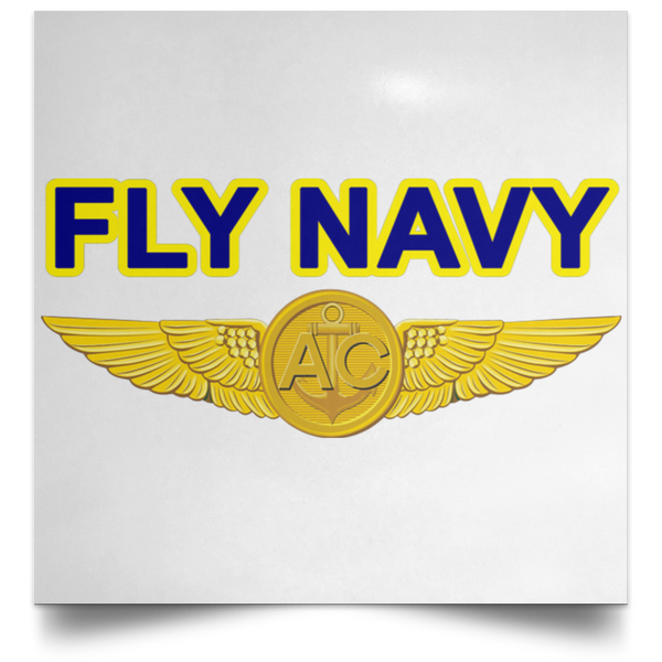 Fly Navy Aircrew Poster - Square