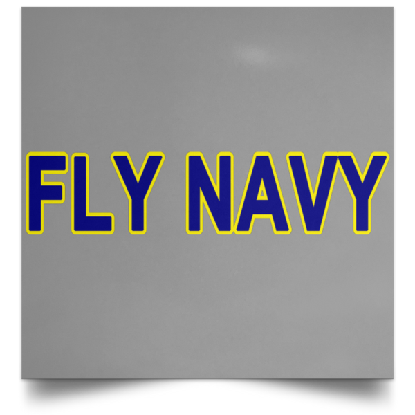 Fly Navy 2 Poster - Square