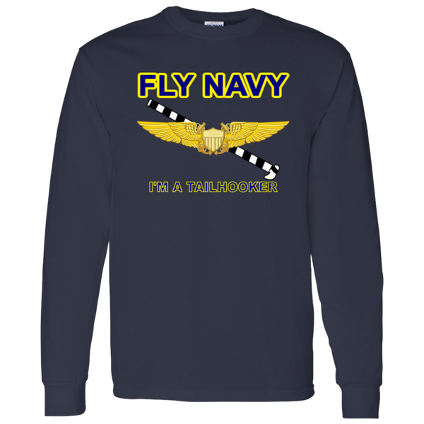 Fly Navy Tailhooker 3 LS Cotton T-Shirt