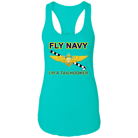 Fly Navy Tailhooker 1 Ladies' Ideal Racerback Tank