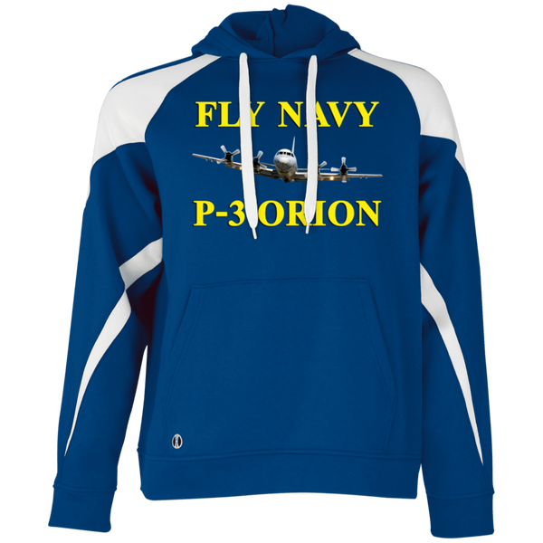 Fly Navy P-3 3 Athletic Colorblock Fleece Hoodie