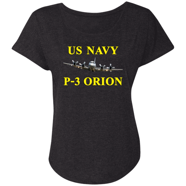 US Navy P-3 3 Ladies' Triblend Dolman Sleeve