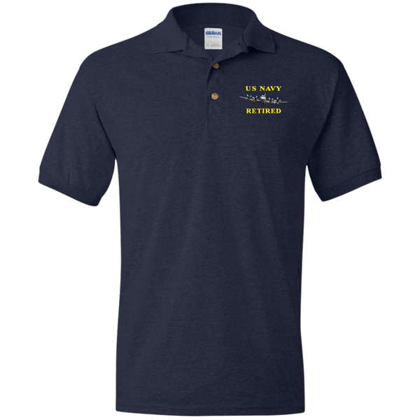 Navy Retired 1 Jersey Polo Shirt