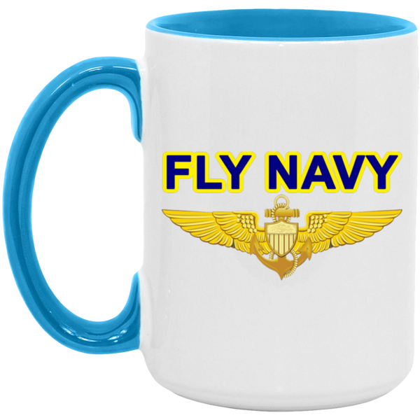 Fly Navy Aviator Accent Mug - 15oz