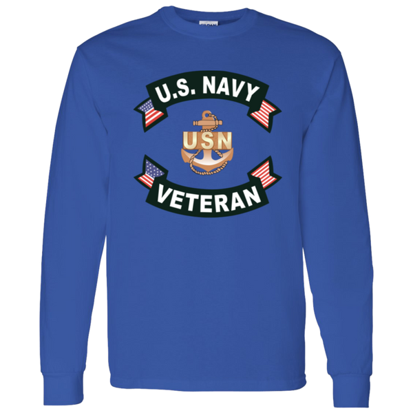 Navy Vet 1 LS Cotton T-Shirt