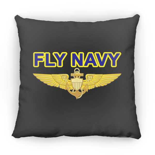 Fly Navy Aviator Pillow - Small Square