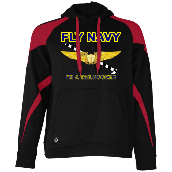 Fly Navy Tailhooker 3 Athletic Colorblock Fleece Hoodie