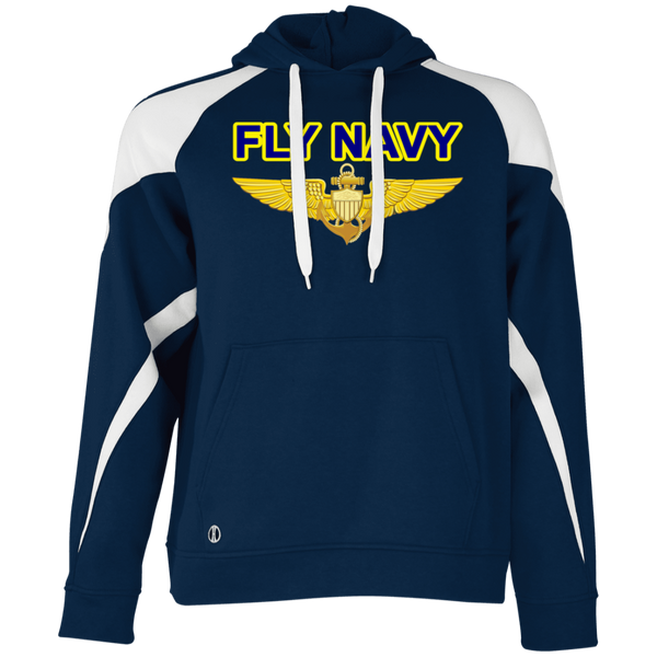 Fly Navy Aviator Athletic Colorblock Fleece Hoodie