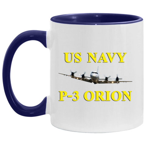 US Navy P-3 3 Accent Mug - 11oz