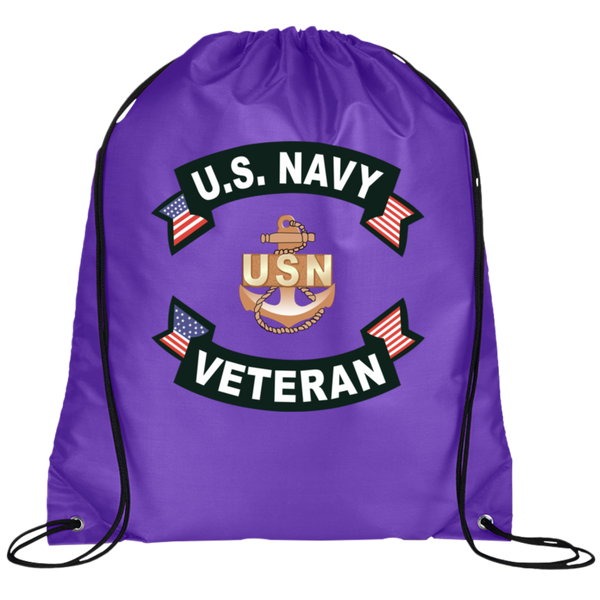 Navy Vet 1 Drawstring Cinch Backpack