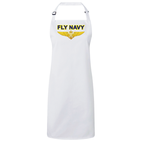 Fly Navy Aviator Unisex Bib Apron