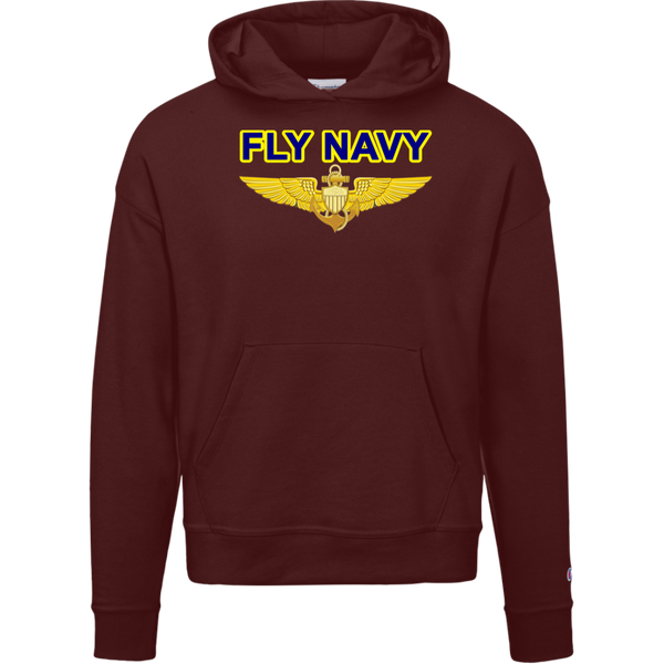 Fly Navy Aviator Champion Ladies' Powerblend Hoodie