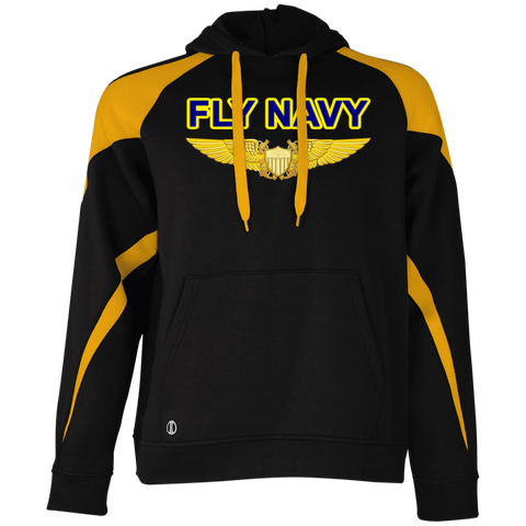 Fly Navy NFO Athletic Colorblock Fleece Hoodie