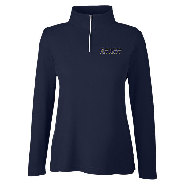 Fly Navy 2 Core 365 Ladies' Fusion Quarter Zip