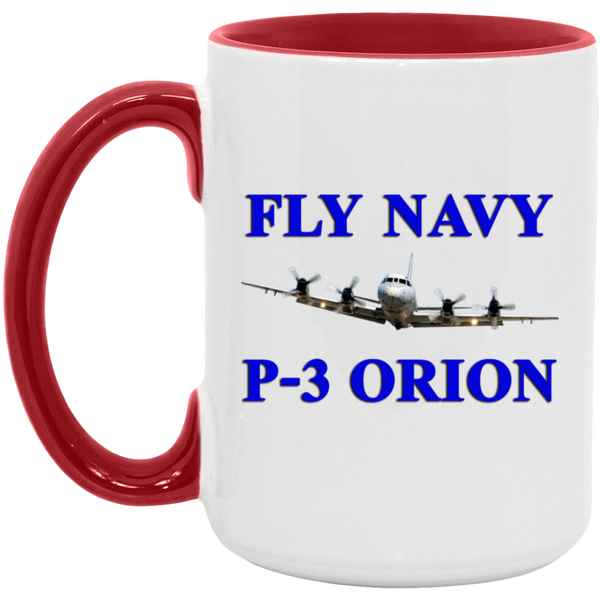 Fly Navy P-3 1 Accent Mug - 15oz