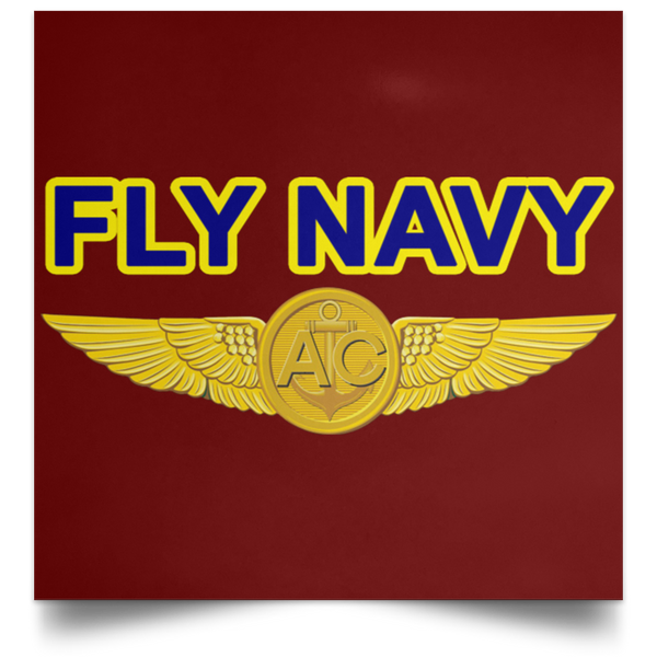 Fly Navy Aircrew Poster - Square