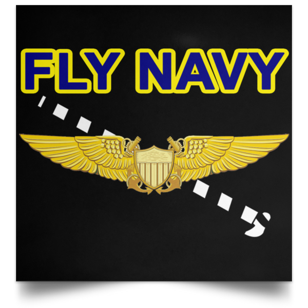 Fly Navy Tailhook 3 Poster - Square