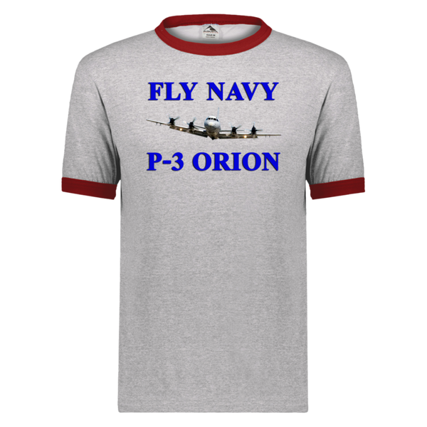 Fly Navy P-3 1 Unisex Ringer Tee