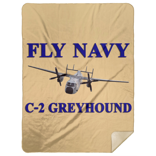 Fly Navy C-2 1 Blanket - Premium Mink Sherpa Blanket 60x80