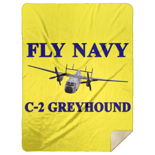 Fly Navy C-2 1 Blanket - Premium Mink Sherpa Blanket 60x80