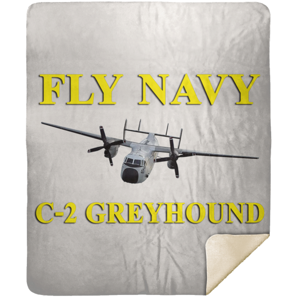 Fly Navy C-2 3 Blanket - Premium Mink Sherpa Blanket 50x60