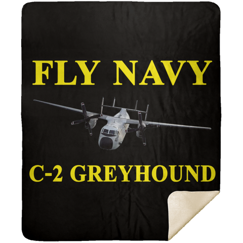 Fly Navy C-2 3 Blanket - Premium Mink Sherpa Blanket 50x60