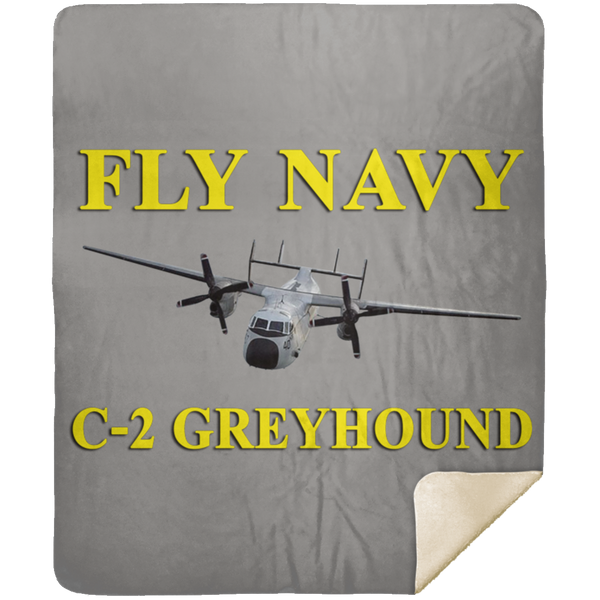 Fly Navy C-2 3 Blanket - Premium Mink Sherpa Blanket 50x60