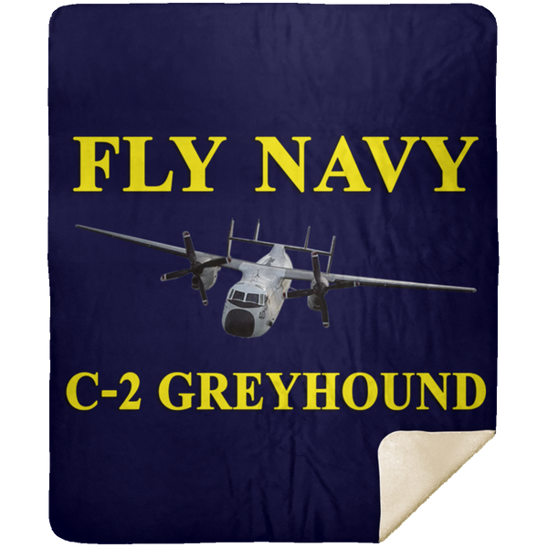 Fly Navy C-2 3 Blanket - Premium Mink Sherpa Blanket 50x60