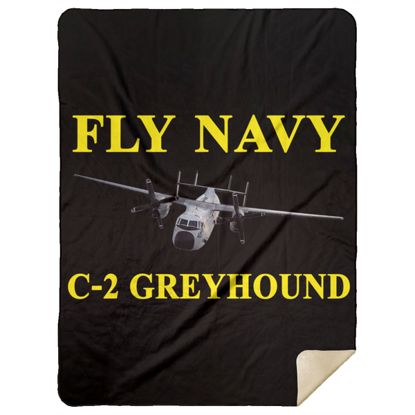 Fly Navy C-2 3 Blanket - Premium Mink Sherpa Blanket 60x80