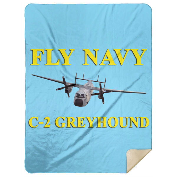 Fly Navy C-2 3 Blanket - Premium Mink Sherpa Blanket 60x80