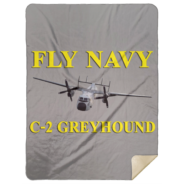 Fly Navy C-2 3 Blanket - Premium Mink Sherpa Blanket 60x80