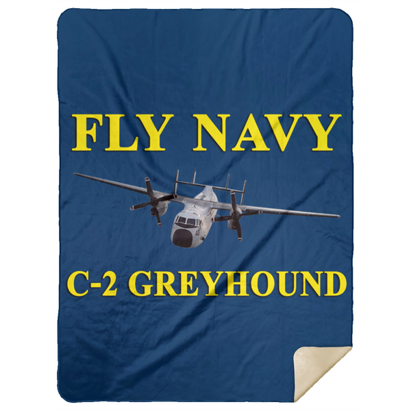 Fly Navy C-2 3 Blanket - Premium Mink Sherpa Blanket 60x80