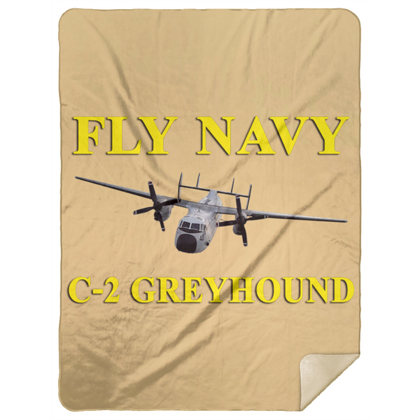 Fly Navy C-2 3 Blanket - Premium Mink Sherpa Blanket 60x80