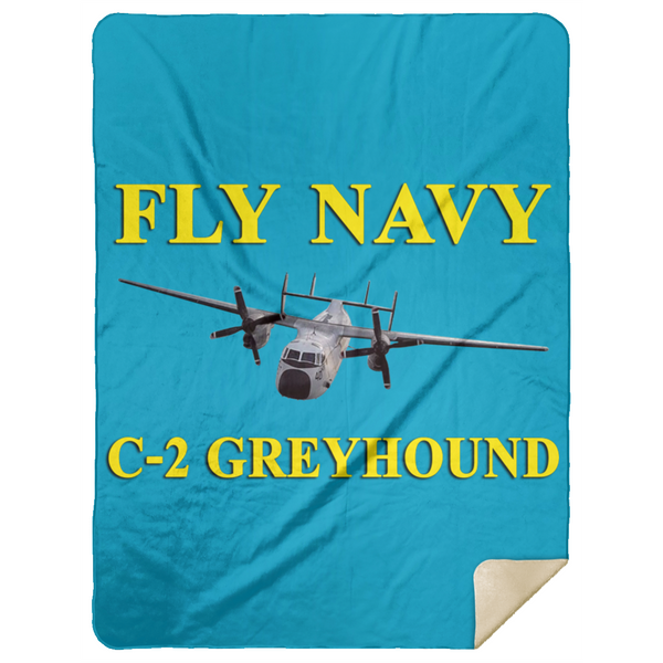 Fly Navy C-2 3 Blanket - Premium Mink Sherpa Blanket 60x80