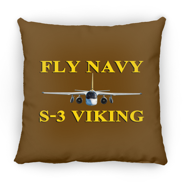 Fly Navy S-3 3 Pillow - Square - 18x18