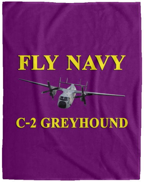 Fly Navy C-2 3 Blanket - Cozy Plush Fleece Blanket - 60x80