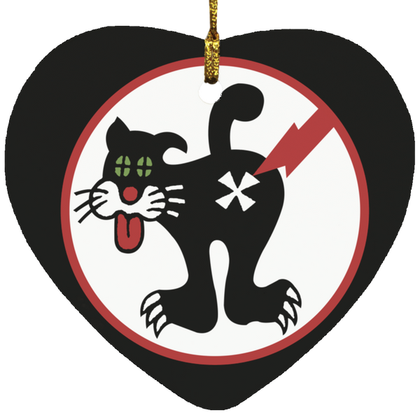 Duty Cat 1 Ornament - Heart