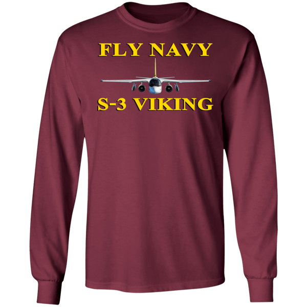 Fly Navy S-3 3 LS Ultra Cotton T-Shirt